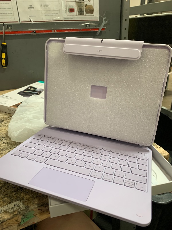 Photo 1 of [Upgraded] ESR iPad Pro 13 Inch Case with Keyboard (M5/M4, 2025/2024), iPad Pro 13 Keyboard Case with Magnetic Stand, Portrait/Raised Modes for iPad Pro 13, Removable, Rebound 360 Series, Pirple