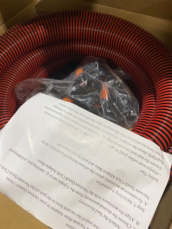 Photo 1 of 16FT Shop Vac Hose with 6 Adapter Attachments,Fits 1-1/4" Vacuum Cleaner Hose,Multi-Size Fittings0.9" to 1-3/4",Universal Shop Vac Accessories (Please Confirm Hose Size Compatibility)