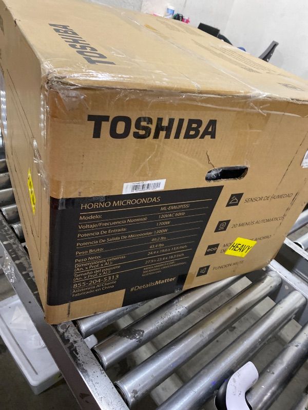 Photo 1 of Toshiba Large Countertop Microwave Oven with Smart Sensor, 2.2 Cu.Ft, 1200W