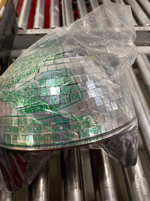 Photo 1 of Disco Helmet with Retractable Visor Glitter Mirror Glass Punk Costume Hat for Bar DJ Club Party