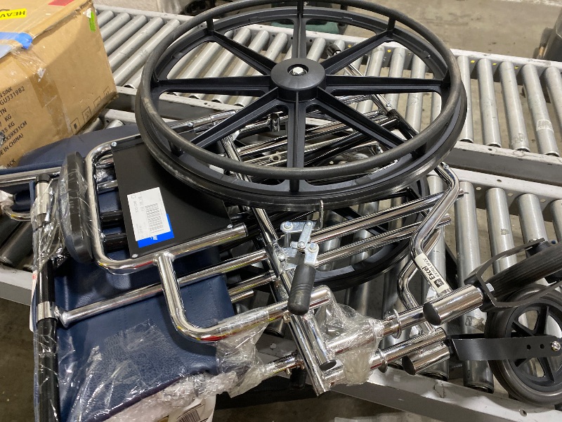 Photo 1 of Medline Excel Extra-Wide Bariatric Wheelchair For Adults and Seniors with 24" Wide Seat, Supports up to 500 lbs