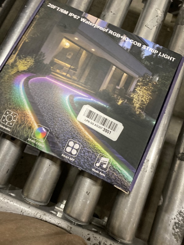Photo 1 of 20ft COB LED Strip Lights RGB Smart IC,IP67 Waterproof Outdoor,Dimmable