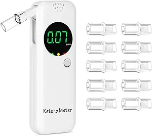 Photo 1 of Breath Ketone Meter Upgraded Portable Home Ketone Breath Analyzer Tester with 10 Mouthpieces, Professional Handheld Keto Tracker for Daily Ketosis Level Monitoring

