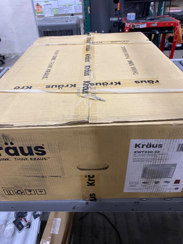 Photo 1 of KRAUS Kore 33-in Drop-In Workstation 16 Gauge Stainless Steel Single Bowl Kitchen Sink with Accessories