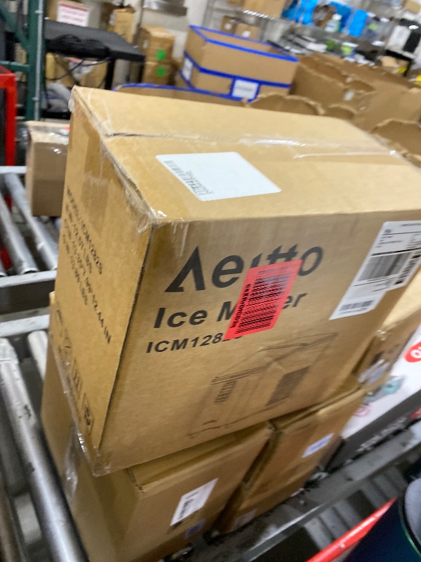 Photo 1 of Aeitto Ice Maker Countertop 26lbs/24H, Ice Machine 8 Ice Cubes Ready in 6 Mins, 2 Sizes of Bullet Ice Portable Ice Makers with Basket & Scoop, Auto Self-Cleaning for Home/Kitchen/Office Stainless
