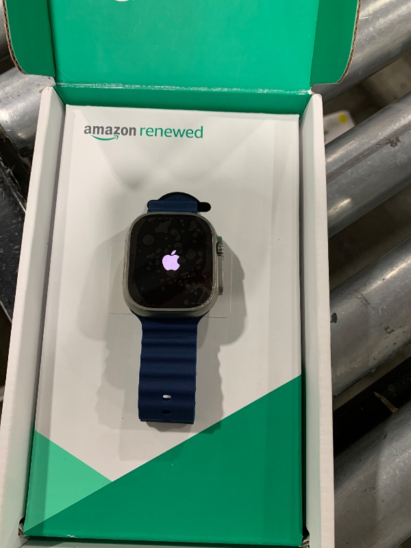 Photo 1 of Apple Watch Ultra 2 [GPS + Cellular, 49mm] - Titanium Case with Blue Ocean Band, One Size (Renewed Premium)