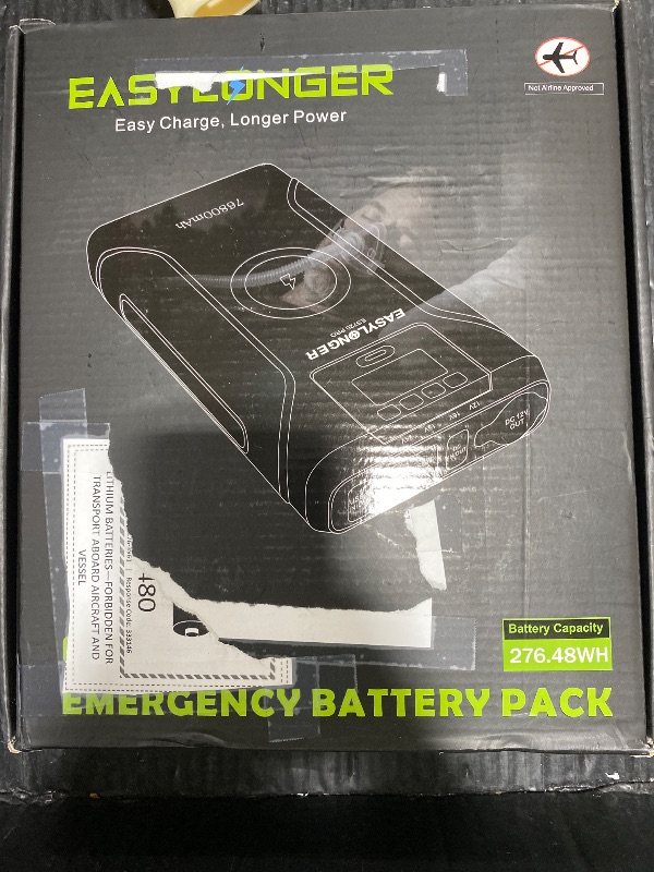 Photo 1 of EASYLONGER CPAP Battery Backup Power Supply ES720 PRO, 276.48Wh Battery Pack for AirSense 11, AirSense 10, AirCurve 10/11, AirMini, Philips Dreamstation/ 2, Emergency Batterys for Outdoor Camping