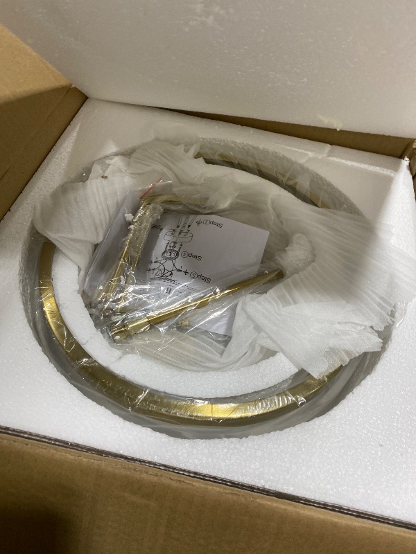 Photo 1 of Kunlinzhu Gold Semi Flush Mount Ceiling Light Fixture 3 Light,11.8 Inch Small Drum Modern Glass Ceiling Light Fixtures for Bedroom,Entryway,Hallway,Kithcen,Dining Room,Bathroom