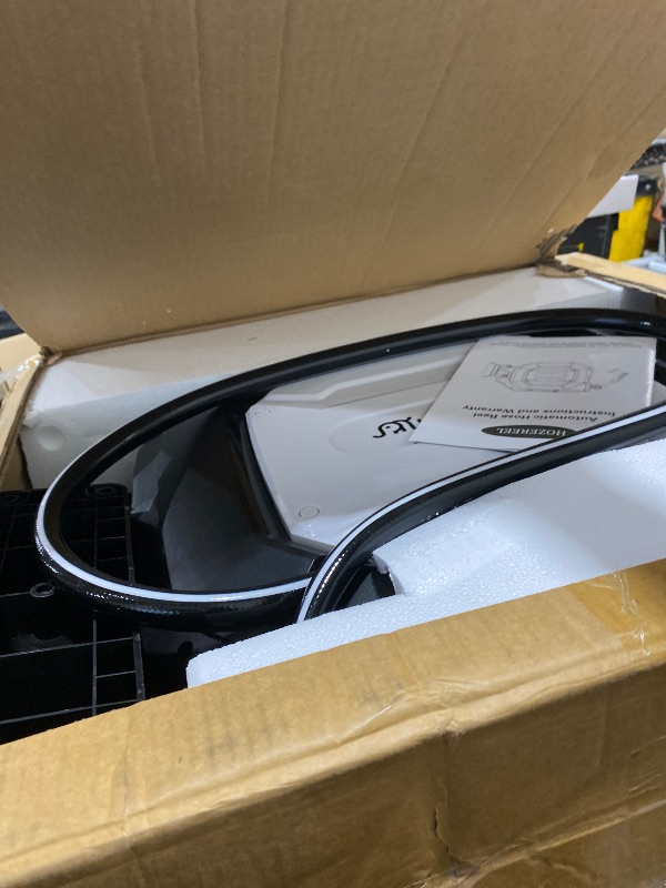 View 3 of HOZEREEL 5/8" x 100 ft Heavy Duty Retractable Hose Reel, UV Resistant Garden Hose Reels - Slow Self Retract Wall Mount Hose Reel Automatic Storage, Any Length Lock 180° Swivel, 10 Pattern Nozzle