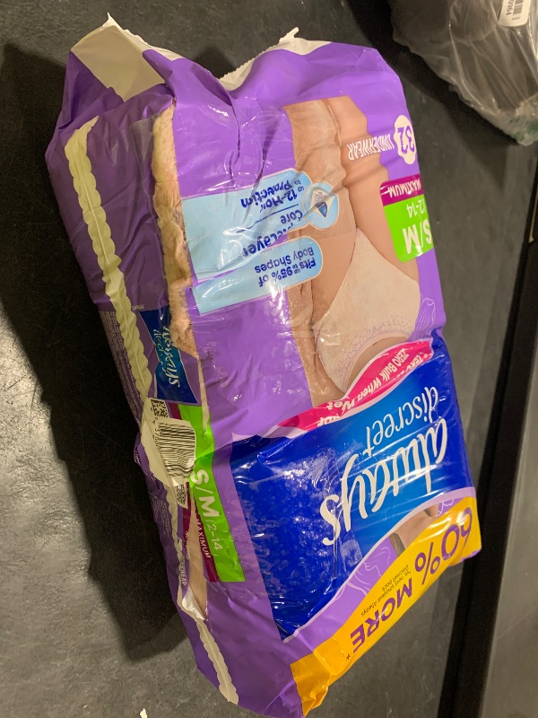 Photo 1 of Always Discreet Adult Diapers for Women, Incontinence Underwear, Postpartum Essentials, Disposable Briefs, Max Absorbency, Bladder Leak Protection, Small/Medium, 32ct
