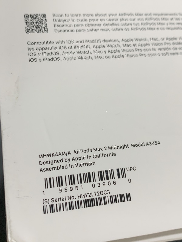 Photo 1 of Apple AirPods Max 2 Wireless Over-Ear Headphones, Active Noise Cancellation, Adaptive Audio, Personalized Spatial Audio, Live Translation, Bluetooth Headphones for iPhone – Midnight