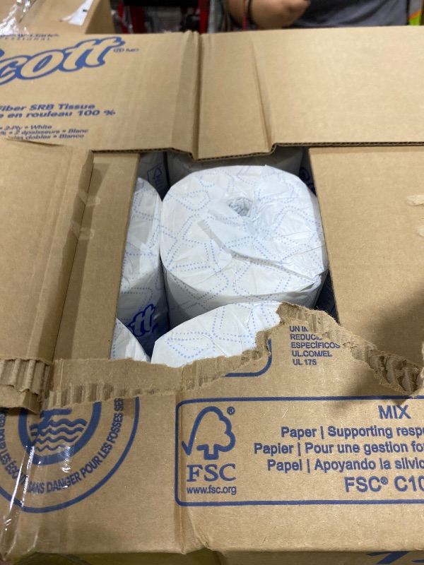 Photo 1 of Scott Professional Standard Roll Toilet Paper, Bulk (04460), 2-Ply, Elevated Design, White, Individually Wrapped (80 Rolls of 550 Sheets, 44,000 Sheet Total)