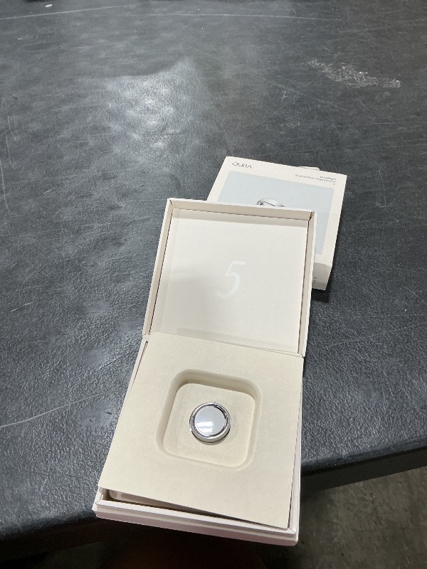 Photo 1 of Oura Ring 5 - Brushed Silver - Size 9 - World’s Smallest Smart Ring - Sleep, Activity, Women’s Health, AI Advisor, 1 Week of Battery Life, Size Before You Buy, Android & iOS Compatible
