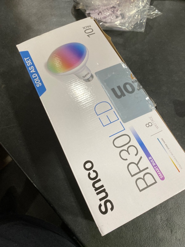 Photo 1 of Sunco BR30 Alexa Smart Flood Light Bulb, Color Changing LED Recessed WiFi Bulb 8W, RGB CW, Dimmable, 650 LM, Compatible with Alexa & Google Assistant, E26 Base, No Hub Required, 10 Pack