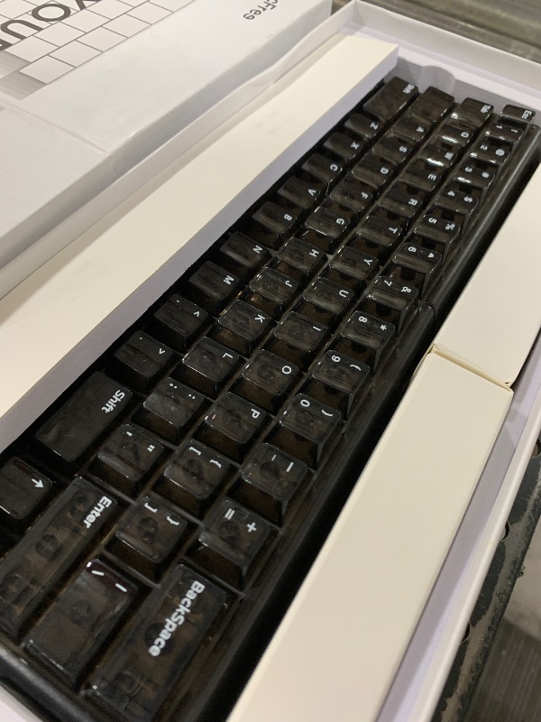 Photo 1 of NocFree Lite Wireless Split Keyboard Mechanical - Linear Switches, RGB, Foam, Hot Swappable, Compact 60% Layout, PBT Keycaps Programmable for Mac & Windows Black