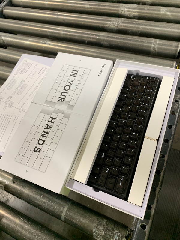 Photo 1 of NocFree Lite Wireless Split Keyboard Mechanical - Linear Switches, RGB, Foam, Hot Swappable, Compact 60% Layout, PBT Keycaps Programmable for Mac & Windows Black