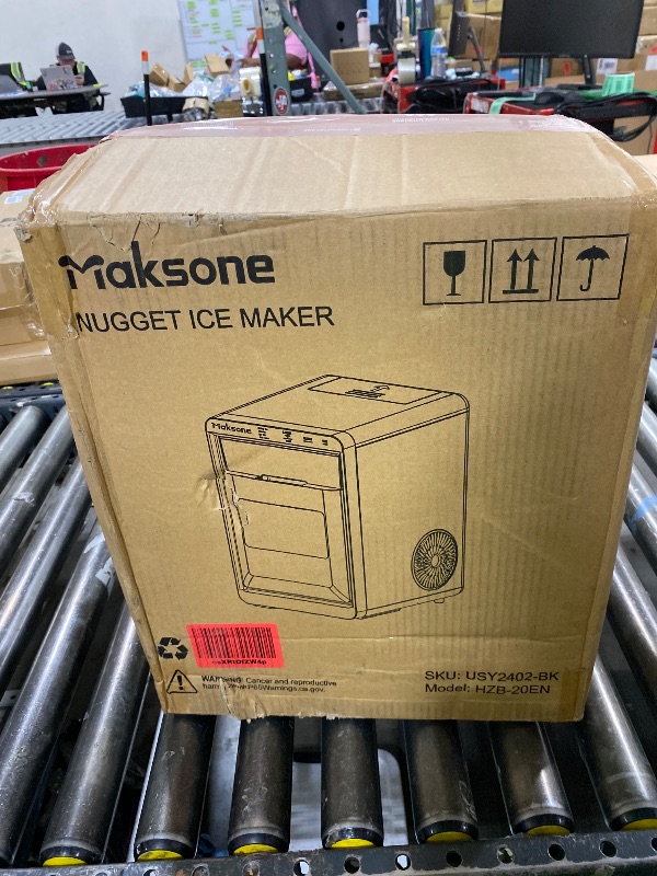 Photo 1 of Maksone Nugget Ice Maker Countertop,44lbs/Day,Self-Cleaning ice Machine with Pebble ice,One-Click Operation,for Home/Kitchen/Office