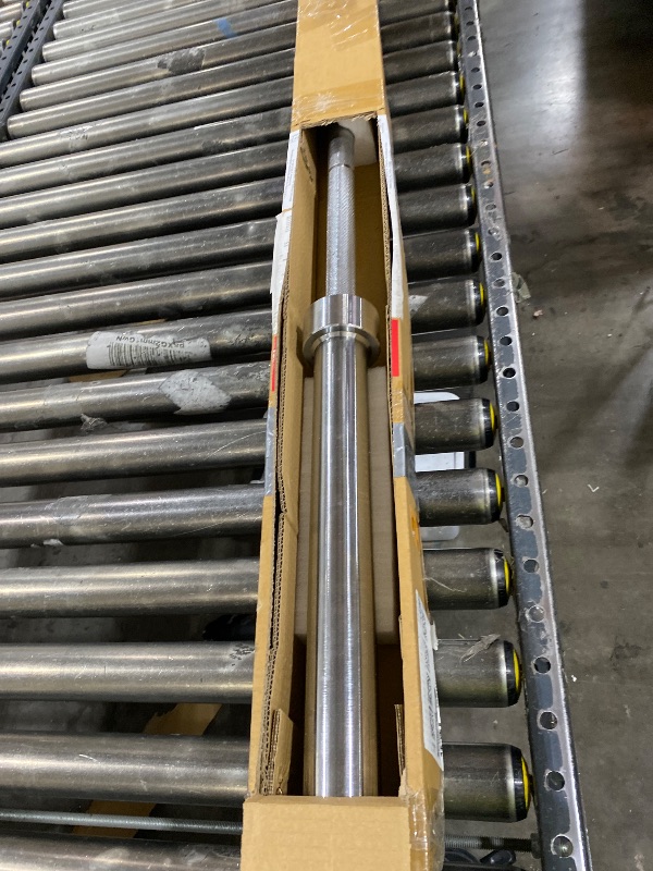 Photo 1 of Amazon Basics 7ft Olympic Barbell Bar, 2" Diameter, Chrome Finish, 500-Pound Capacity