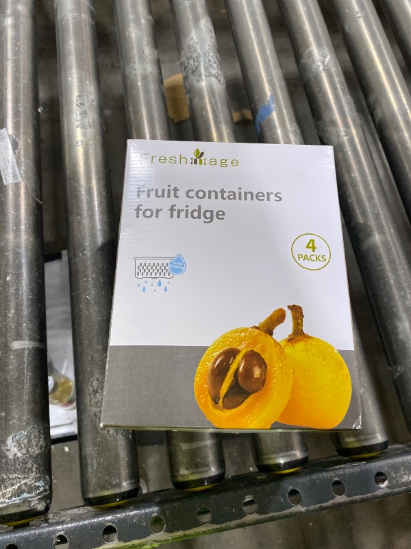 Photo 1 of Freshmage Fruit Storage Containers for Fridge with Removable Colander, Airtight Food Storage Container, Dishwasher Safe Produce Saver for Refrigerator, Keep Berry Fruit Fresh Longer 4 pcs Small Clear