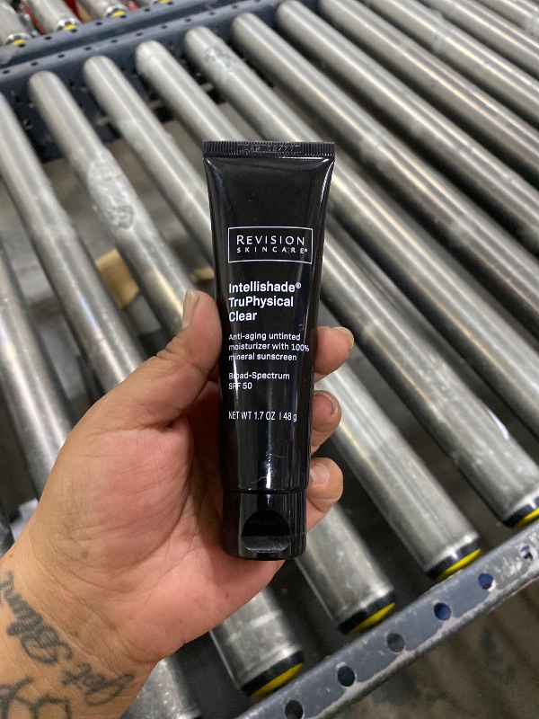 Photo 1 of Revision Skincare Intellishade TruPhysical Clear SPF 50, 100% Mineral Face Sunscreen, Oil-Free Anti-Aging Moisturizer with Vitamin C, Invisible Sunscreen for Sensitive Skin, 1.7 oz
