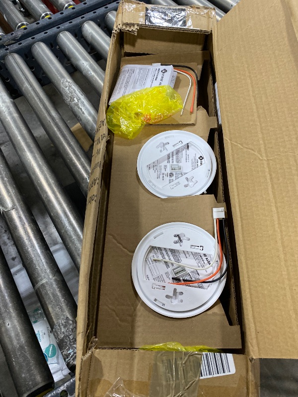 Photo 1 of First Alert SMICO100-AC Interconnect Hardwire Combination Smoke & Carbon Monoxide Alarm with Battery Backup - 3 Pack