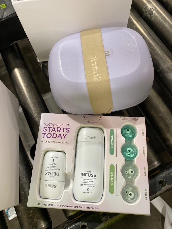 Photo 1 of Shark FacialPro Glow at-Home Hydro-Powered Facial System with DePuffi Hot & Cold Therapy – Professional Spa Skincare Device for Pore Cleansing, Hydration, & Radiant Glow, Lilac, FH320PL