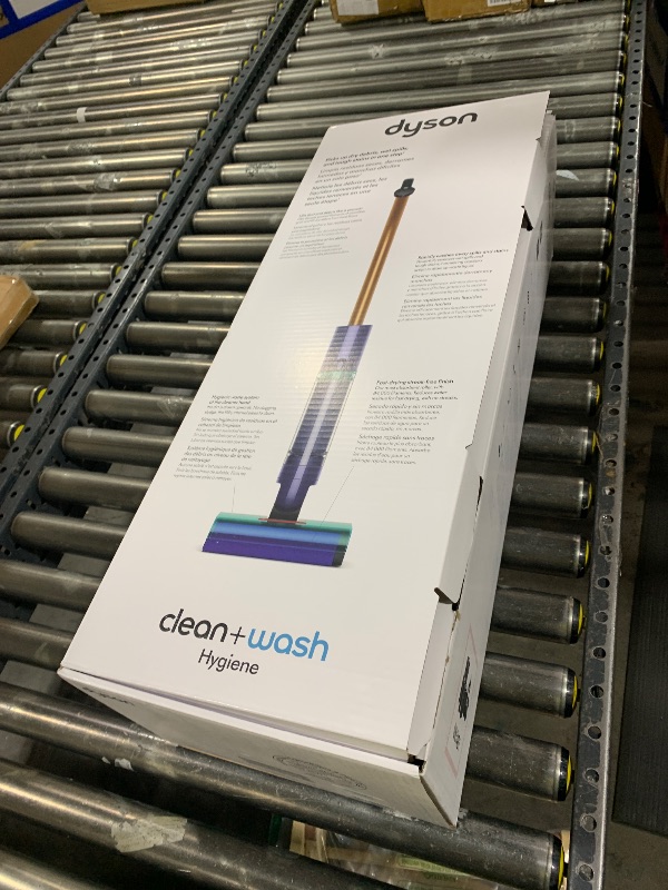 Photo 1 of Dyson Clean+Wash Hygiene Wet and Dry Cleaner for Hard Floors - Cordless, 70 Minutes Run time, lays Flat, Anti-Tangle, self-Cleaning Roller, Drying Dock