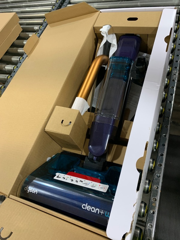 Photo 1 of Dyson Clean+Wash Hygiene Wet and Dry Cleaner for Hard Floors - Cordless, 70 Minutes Run time, lays Flat, Anti-Tangle, self-Cleaning Roller, Drying Dock