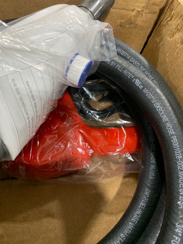 Photo 1 of Fill-Rite FR610HA 115V 15 GPM Fuel Transfer Pump w/Discharge Hose & Automatic Nozzle (Red) | Gasoline, Diesel, Kerosene, Ethanol & Methanol Blends & Biodiesel