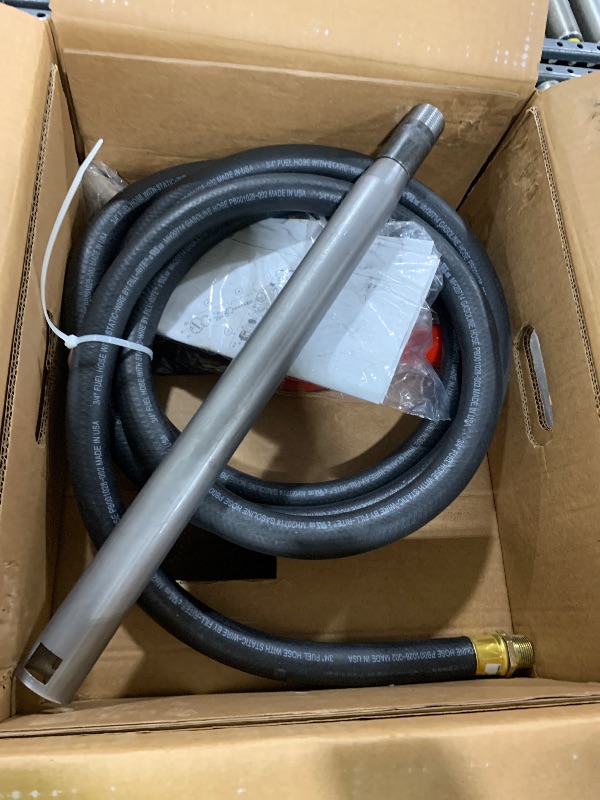 Photo 1 of Fill-Rite FR610HA 115V 15 GPM Fuel Transfer Pump w/Discharge Hose & Automatic Nozzle (Red) | Gasoline, Diesel, Kerosene, Ethanol & Methanol Blends & Biodiesel