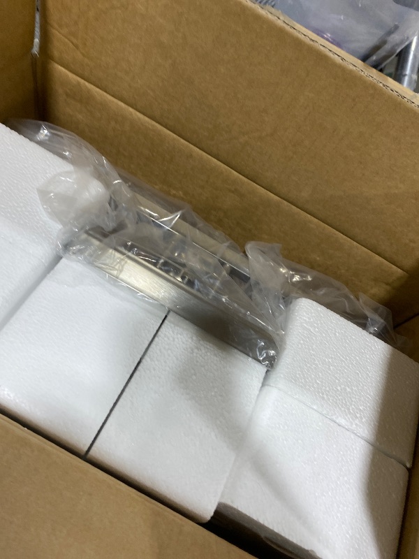 Photo 1 of Ascher Bathroom Vanity Light Fixtures, 3 Light Wall Sconces Lighting with Clear Glass Shade, Brushed Nickel Wall Lights for Mirror, Kitchen, Living Room, Gallery, E26 Base (Bulbs Not Included)