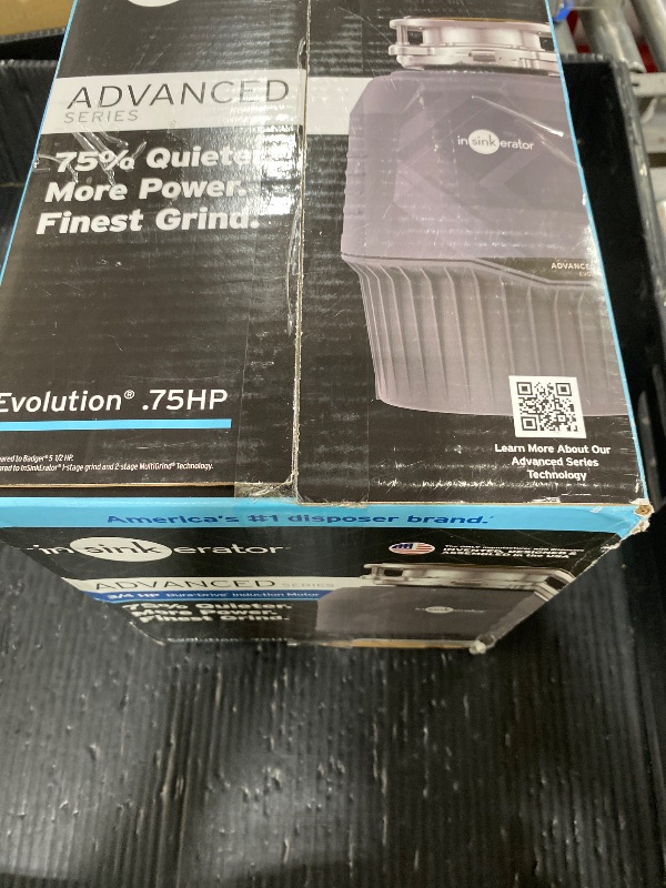 View 2 of InSinkErator EVOLUTION 0.75HP 3/4 HP, Advanced Series EZ Connect Continuous Feed Food Waste Garbage Disposal, Gray
