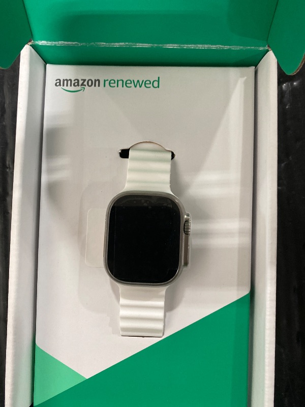 Photo 1 of Apple Watch Ultra 2 [GPS + Cellular, 49mm] - Titanium Case With White Ocean Band, One Size (Renewed Premium)