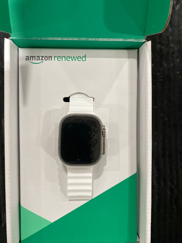 Photo 1 of Apple Watch Ultra 2 [GPS + Cellular, 49mm] - Titanium Case With White Ocean Band, One Size (Renewed Premium)