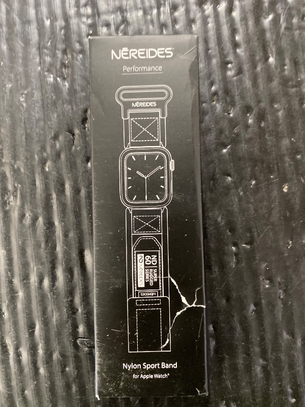 Photo 1 of Nereides Compatible with Apple Watch Series 11 Band Series 10/9/8/7/6/5/4/SE/SE2/SE3, Nylon Sports Strap with Woven Design for 42mm/40mm/41mm/38mm (L, Blue)