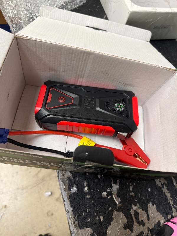 Photo 1 of Car Battery Jump Starter with Air Compressor 8000A 160PSI, Jump Starter Portable (All Gas/12L Diesel), 12V Car Jump Starter with Inflator, Jump Box Quick Charge and 270°LED Light