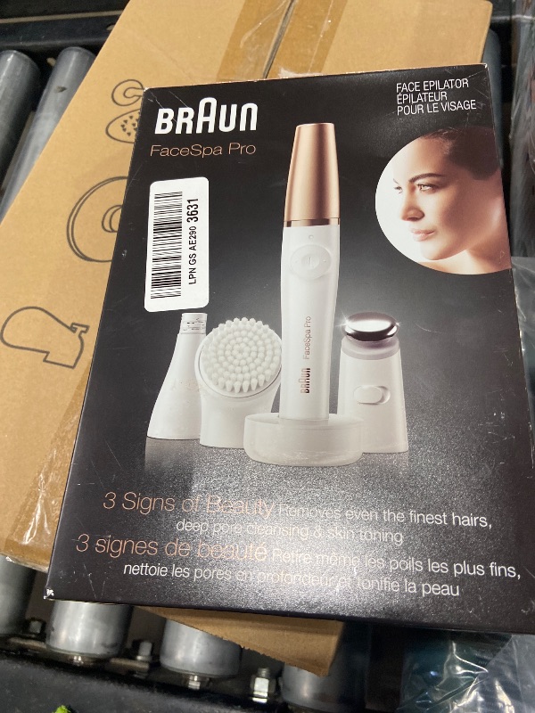 Photo 1 of Braun Face Epilator Facespa Pro 911, Facial Hair Removal for Women, Hair Removal Device, 3-in-1 Epilating, Cleansing Brush and Skin Toning with 3 Extras