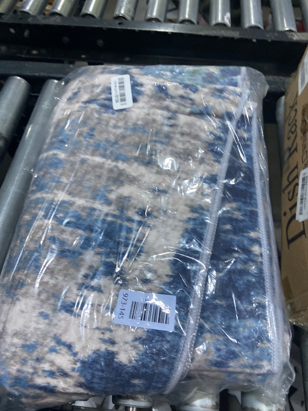 Photo 1 of RELEANY Washable 5'x7' Abstract Area Rug for Living Room Blue GrayLPNGSAG0599495