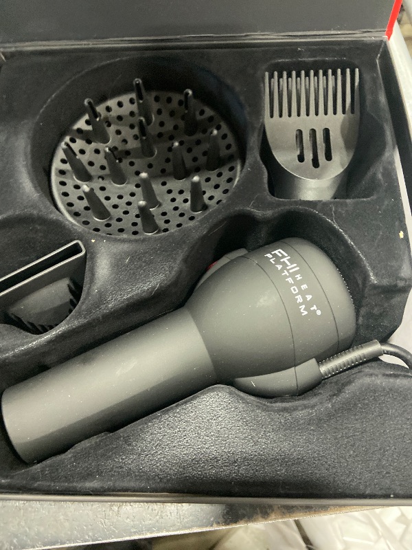 Photo 1 of FHI Heat Platform Blow Out Handle-Less Negative Ion Hair Dryer — Lightweight Blow Dryer w/ HydraHeat for Frizz-Free Styles — Hairdryer with Diffuser Attachment, Nozzle, Comb — Handleless Hair Dryer