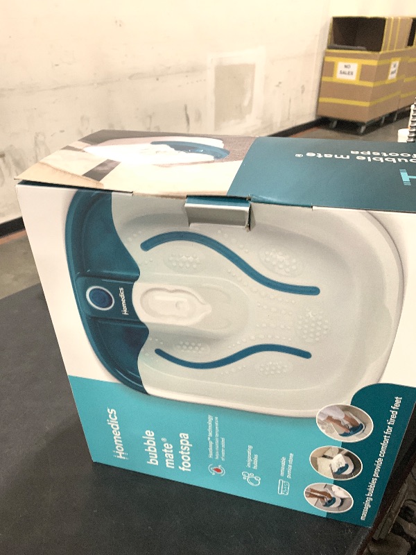 Photo 1 of Homedics Bubble Mate Foot Spa, Toe Touch Controlled Foot Bath with Invigorating Bubbles and Splash Proof, Raised Massage Nodes and Removable Pumice Stone