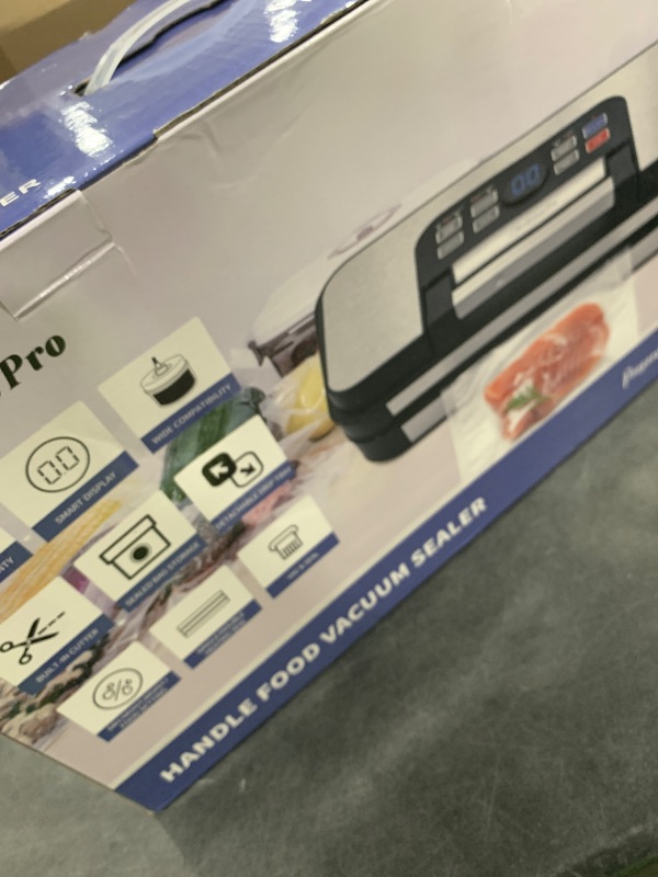 Photo 1 of 95Kpa Precision Pro Vacuum Sealer, with Double Heat Seal & Dual-Pump for Dry/Moist Food, 2X Strength, Food Vacuum Sealer Machine with Easy-Lock Handle, Built-in Cutter & Bag Storage, Dark Gray