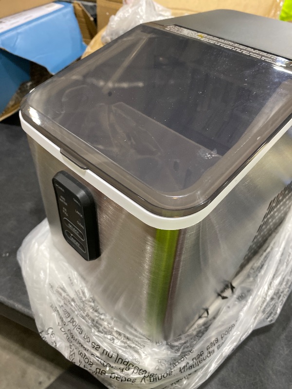 Photo 1 of Aeitto Ice Maker Countertop 26lbs/24H, Ice Machine 8 Ice Cubes Ready in 6 Mins, 2 Sizes of Bullet Ice Portable Ice Makers with Basket & Scoop, Auto Self-Cleaning for Home/Kitchen/Office Stainless