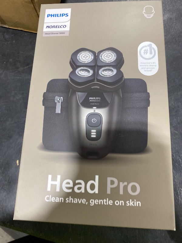 Photo 1 of Philips Norelco Head Shaver Pro 9000 Series - Electric Shaver for Men and Women, 360° Flexing Head & ComfortCut Blades for Clean Shave, Gentle on Skin, Model HS9980/40