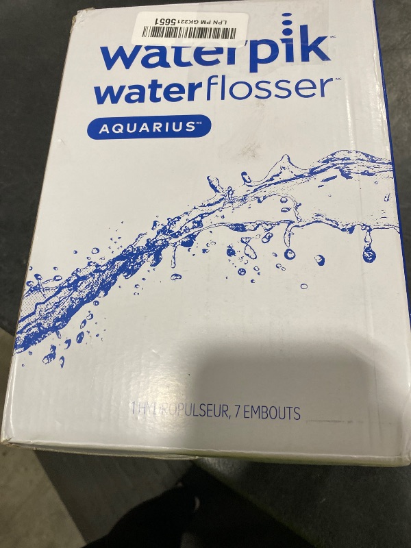 Photo 1 of Waterpik Aquarius Countertop Water Flosser with 10 Settings, 7 Tips, Blue