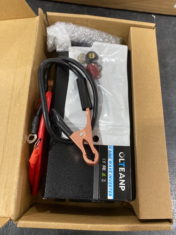 Photo 1 of OLTEANP 600W Power Inverter Pure Sine Wave Inverter 12V DC to 120V AC Converter for Car, Truck, Home, Vehicles, Laptop, Car Inverter 12V to 110V with 2 AC Outlets, 2 USB Ports, LCD Display