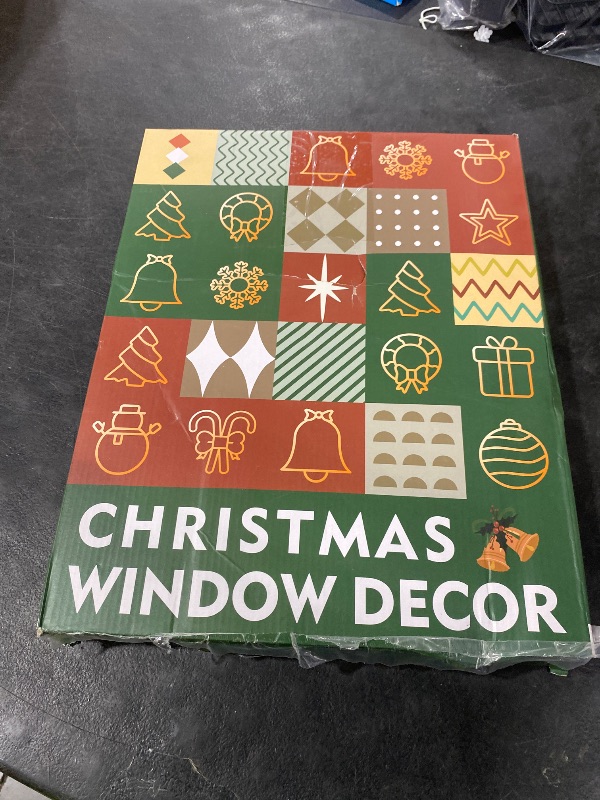 Photo 1 of 4pack-Christmas Window Silhouette Lights Decorations with APP & Remote Bells, Snowflakes, Snowmen, Stars, Christmas Window Lights with 16 Million Colors for Holiday Indoor Wall Door Glass Decorations