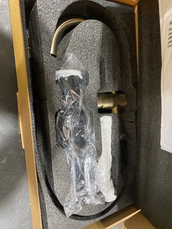 Photo 1 of KENES Champagne Bronze Bathroom Faucet 1 Hole, Single Handle Gold Bathroom Sink Faucet for Vanity, Bar Sink Faucet with Drain Assembly & Deck Plate, Farmhouse RV Camper Outdoor Faucet, KE-9005B-CB