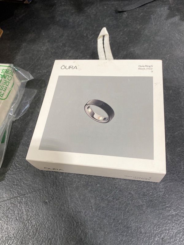 Photo 1 of Oura Ring 5 - Black - Size 9 - World’s Smallest Smart Ring - Sleep, Activity, Women’s Health, AI Advisor, 1 Week of Battery Life, Size Before You Buy, Android & iOS Compatible