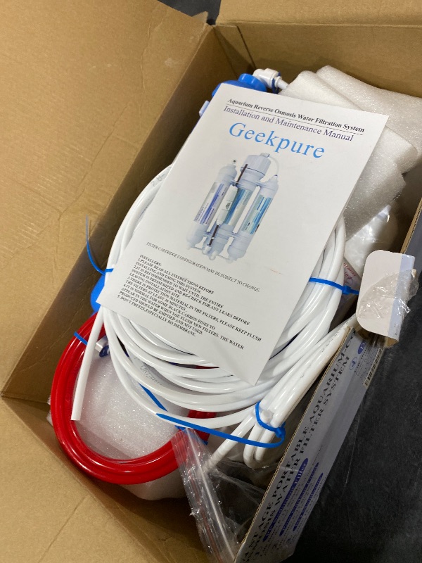 Photo 1 of Geekpure 4 Stage Portable Aquarium Reverse Osmosis RO Drinking Water Filtration System 100 GPD - with DI Filter TDS Close to 0 ppm