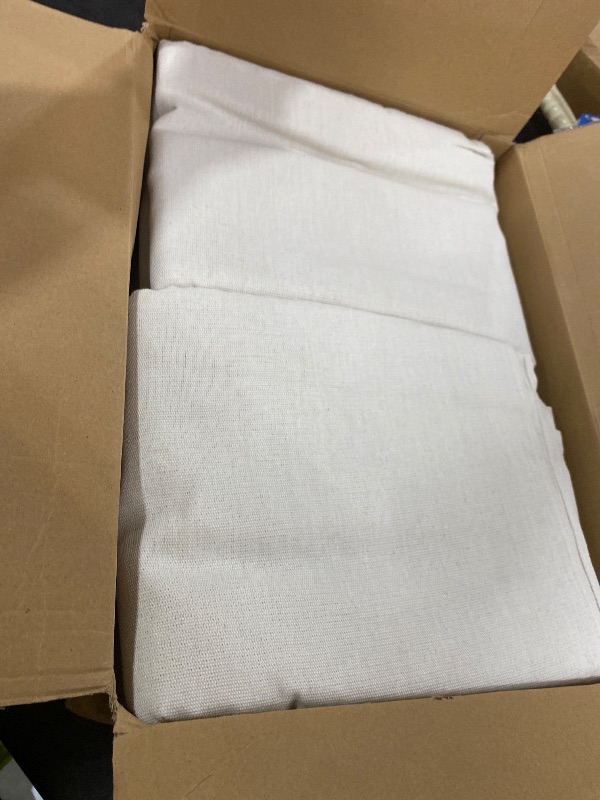 Photo 1 of 6 Pcs Drop Cloth for Painting, 6 x 9 ft Canvas Drop Cloth Double Stitched Thick Canvas Tarp Heavy Cotton Drop Cloth Painters Blanket for Furniture Floor Protection